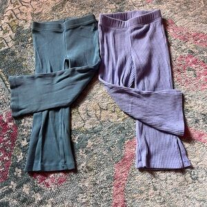 Kids Ribbed Leggings Lot of 2
